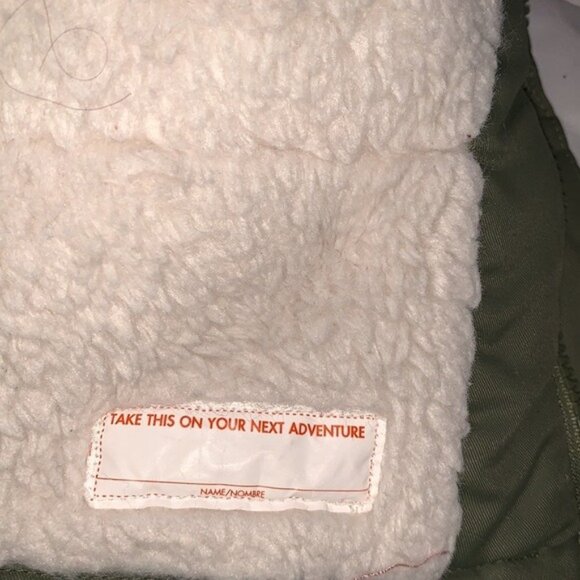 Cat & Jack Green Boys Hooded Parka Coat M Faux Fur Lining Recycled Polyester - Picture 7 of 14